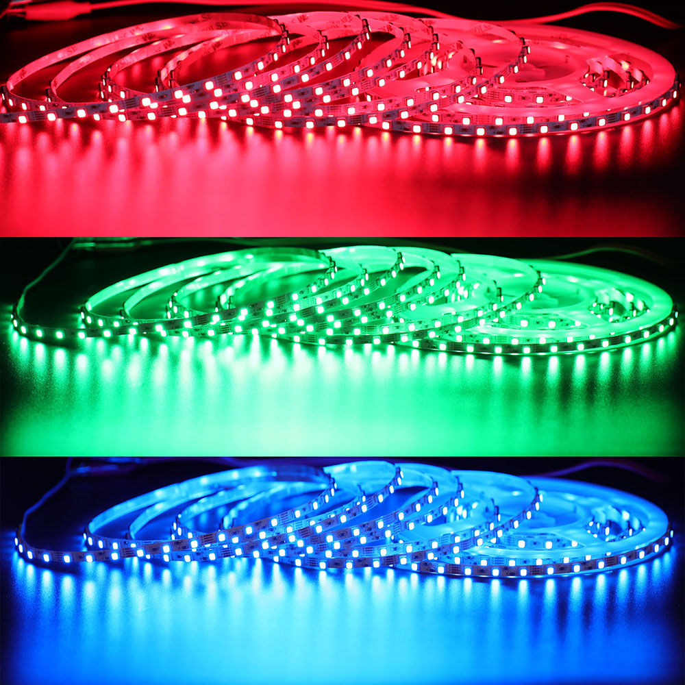 5mm Ultra Narrow RGB Color Changing LED light Strips - DC12V 72LEDs/m 16.4ft